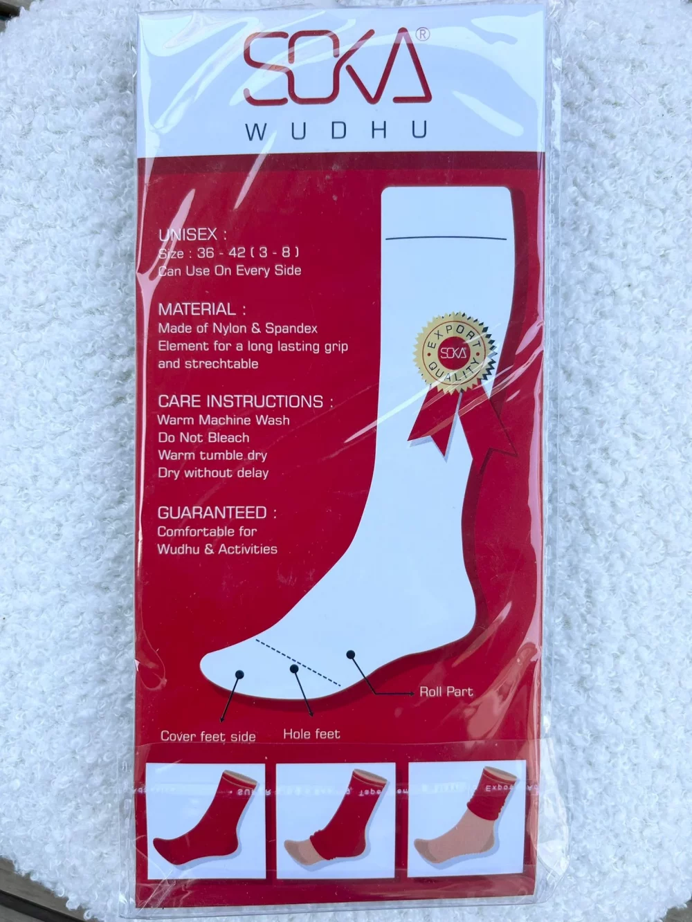 Chaussettes spéciales ablutions - Pratiques et confortables – Image 3